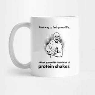 Ghandi Funny Protein Shake Quote - Premier Protein Shake Powder Atkins Protein Shakes Mug